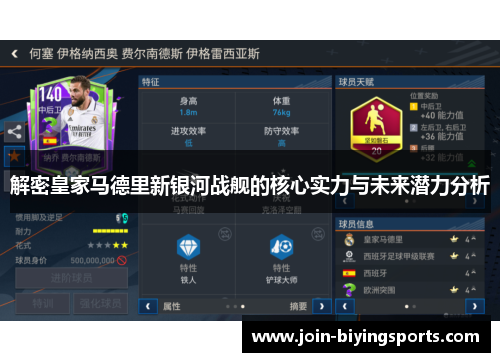 解密皇家马德里新银河战舰的核心实力与未来潜力分析 解密皇家马德里新银河战舰的核心实力与未来潜力分析